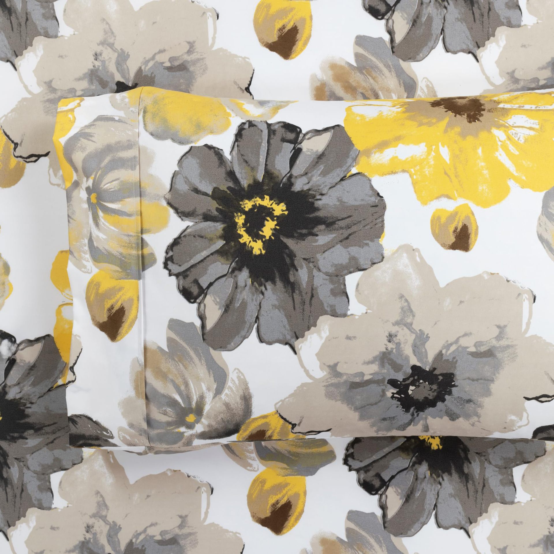 Yellow & Gray King Sheets