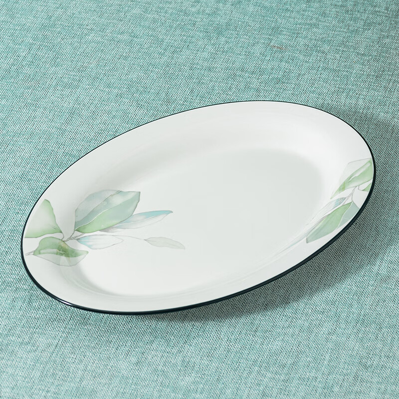 두꺼워진 업그레이드 모델 12inch 타원형 생선 접시 - 1개