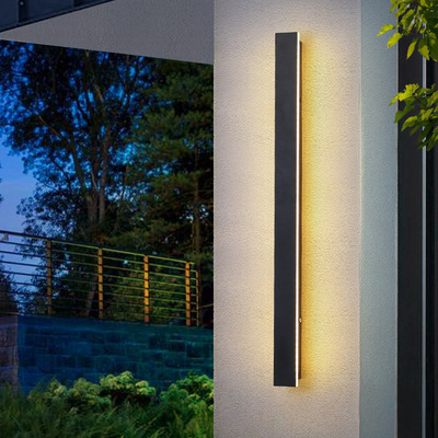 Minimalist wall lamp outdoor solar line lamp Villa outdoor wall gate waterproof courtyard wall lamp hotel project