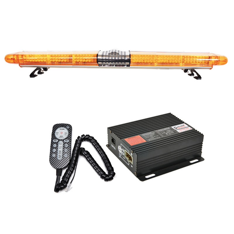 LED Roof Warning Light Long Row Strobe Light 1.7m Flashing Light + Horn + 30-Second Recording Alarm 420R39