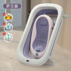 加大加厚婴儿洗澡盆浴盆宝宝可折叠幼儿坐躺大号浴桶家用小孩新生