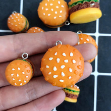 仿真食物蔬菜沙拉汉堡树脂吊坠DIY创意卡通耳环项链钥匙扣配件
