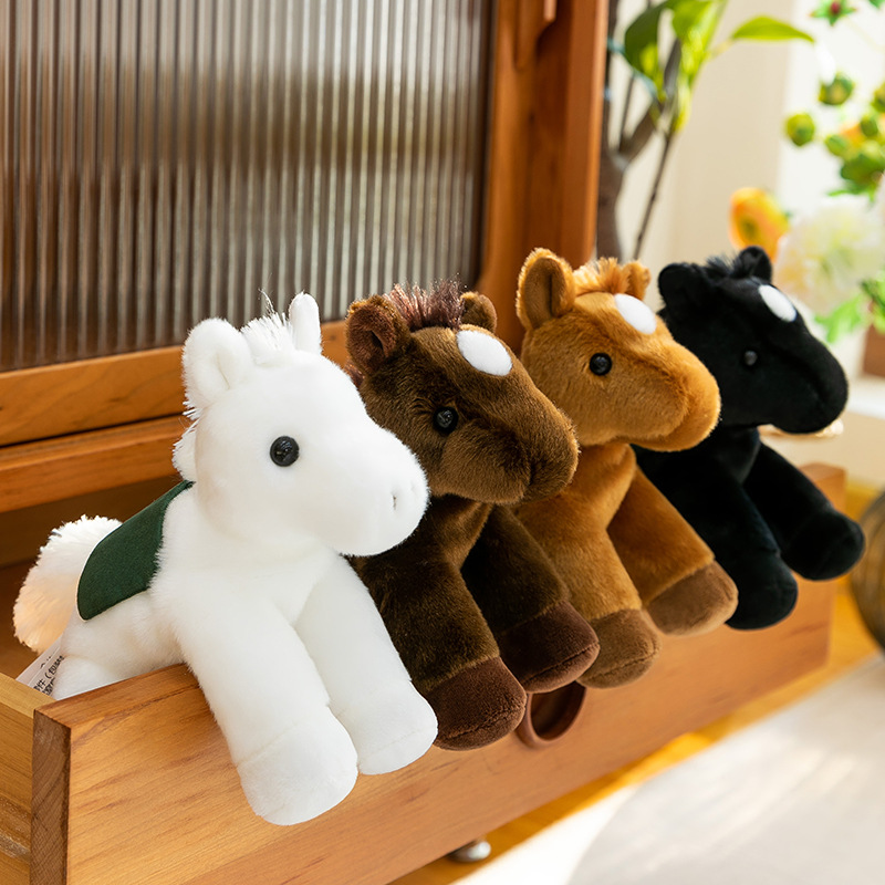 New Saddle Pony Stuffed Toy Cute Palm Treasure Series Doll Standing Pony Home Doll Ornament
