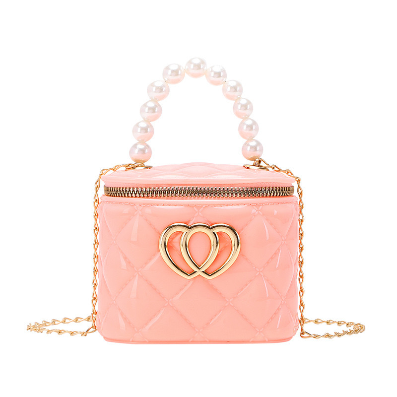 Bolso de la jalea de La Perla bolso DIY bolso del cubo Shiling bolso de PVC colgado bolso de las mujeres bolso de la cadena romboide bolso de las mujeres
