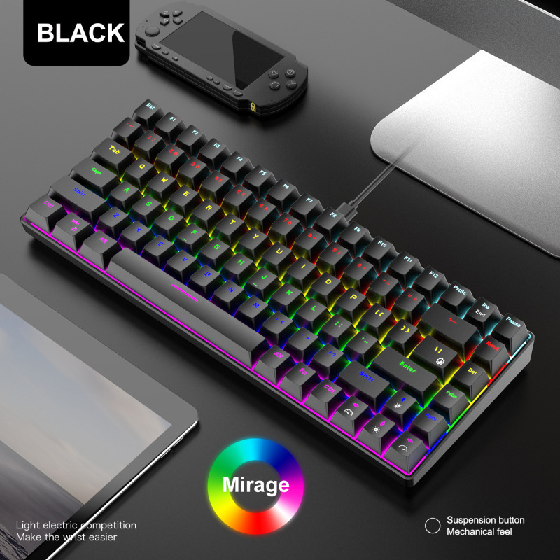Xinmeng Rf-84 Mechanical Keyboard 84-Key Gaming Mechanical Keyboard for Mobile Phones, Mac, Laptops, Gaming, E-Sports