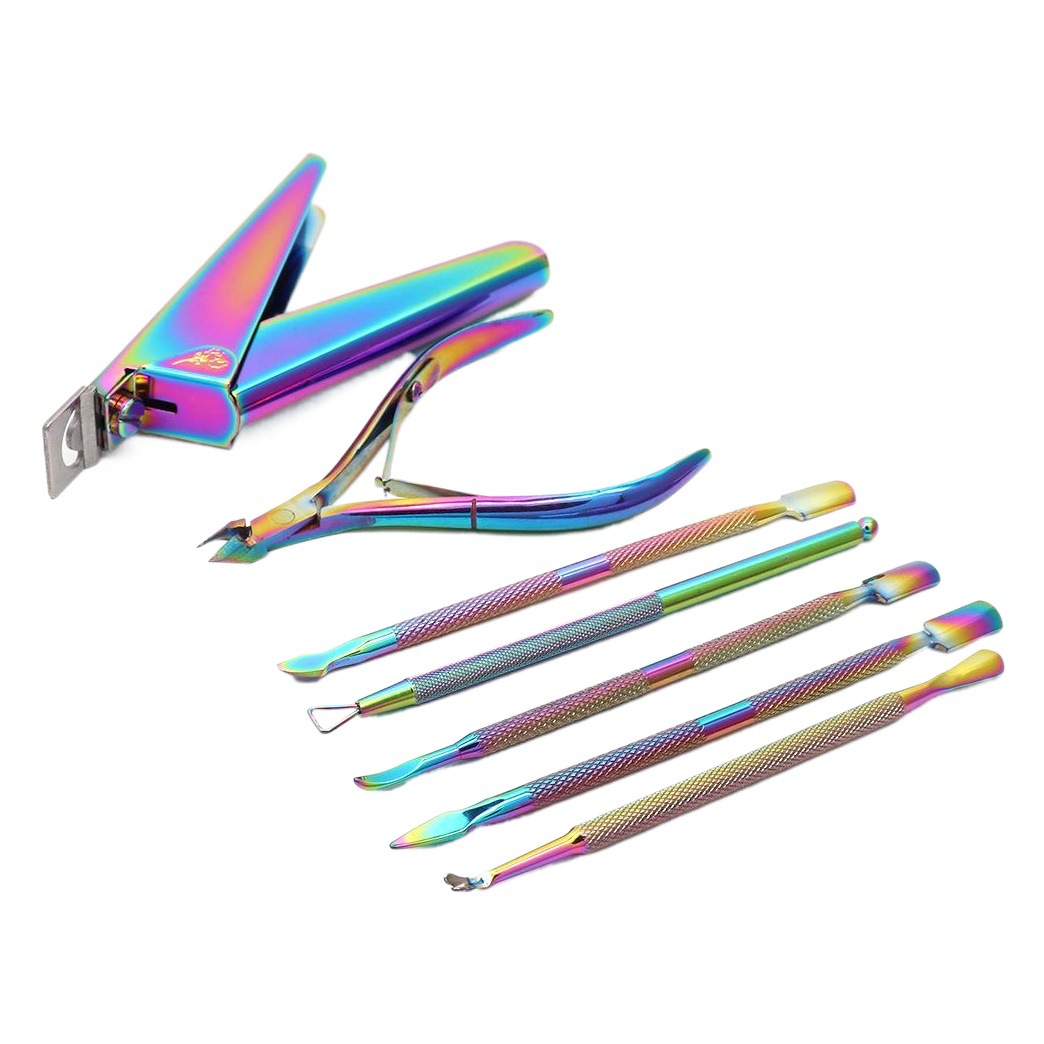 Stainless steel dead skin scissors high-grade gift box set dead skin pliers steel push to remove armor and planing 3-Piece Set nail art to remove dead skin set