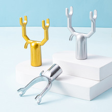 家用衣叉头配件 晾衣叉加厚锌合金19mm撑衣杆多色可选接头批发