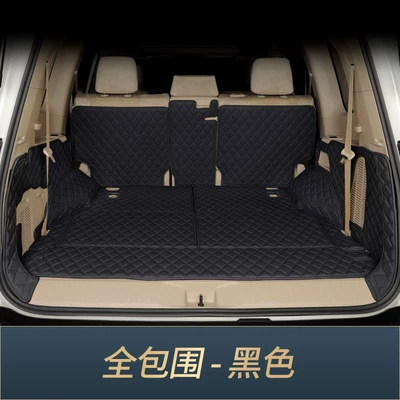 Cruiser Modification, Trunk Mat - 7-seats-fully-surrounded-black-toyota-land-cruiserlc300