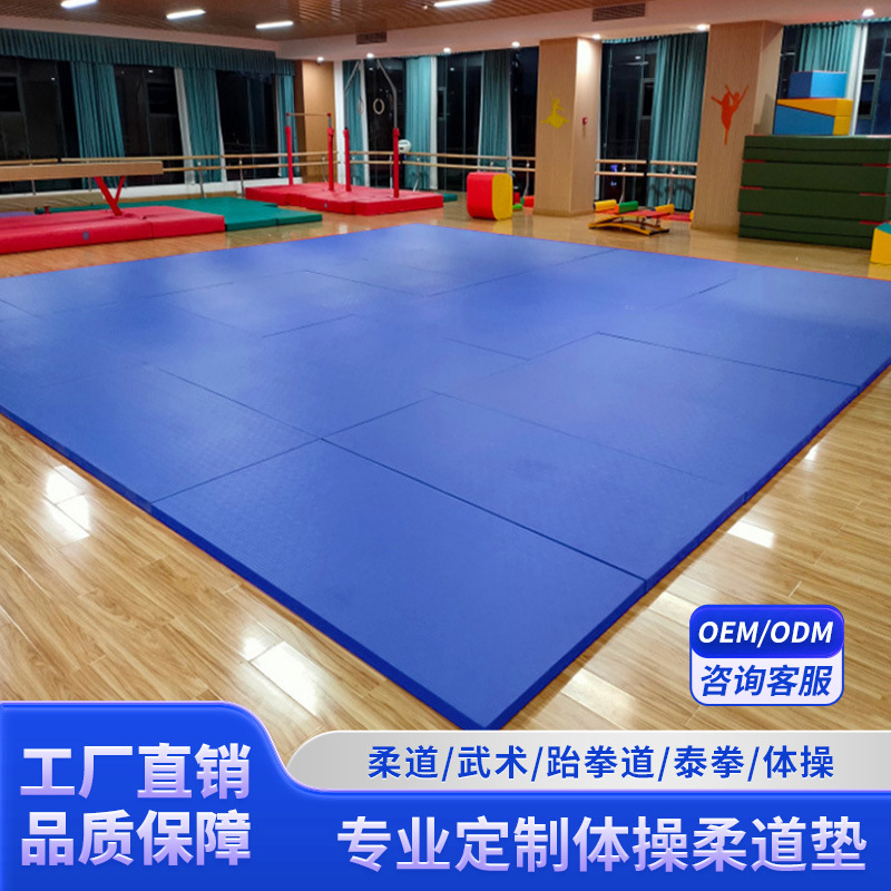 Judo Mat, Fitness Mat, Leather Mat for Training Martial Arts, Sanda, Fighting Gym, Taekwondo, Wrestling Mat, Non-Slip, Shock-Absorbing