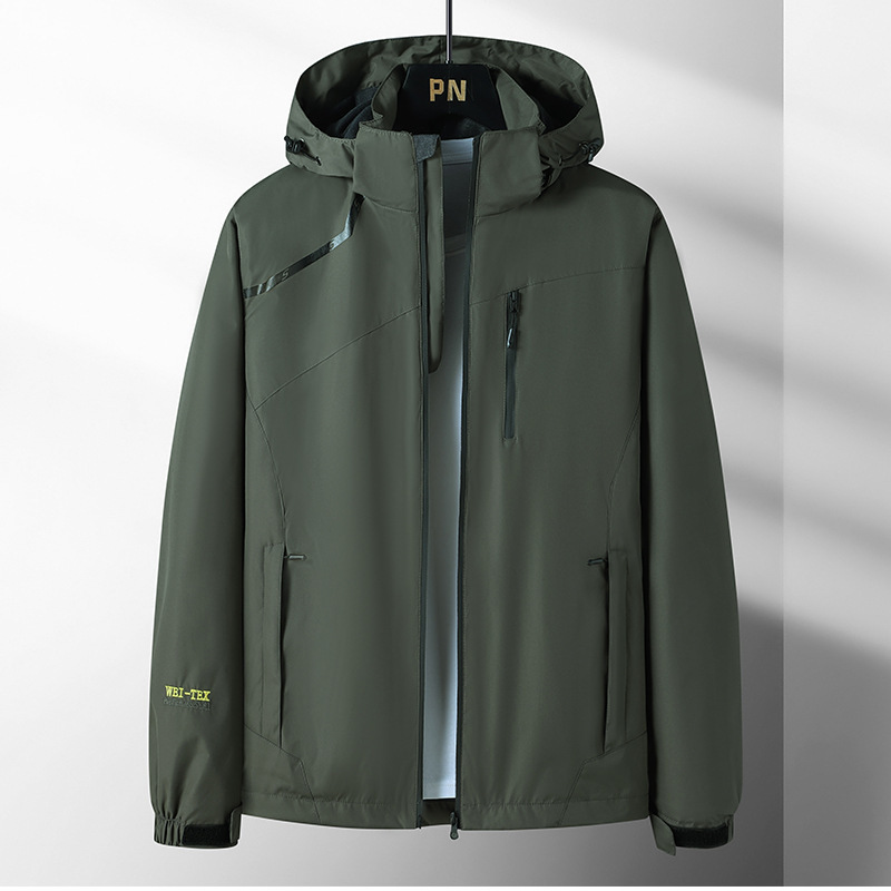 Primavera de una sola capa delgada concha blanda de asalto hombre impermeable a prueba de viento chaqueta al aire libre chaqueta de montaña transmisión en vivo