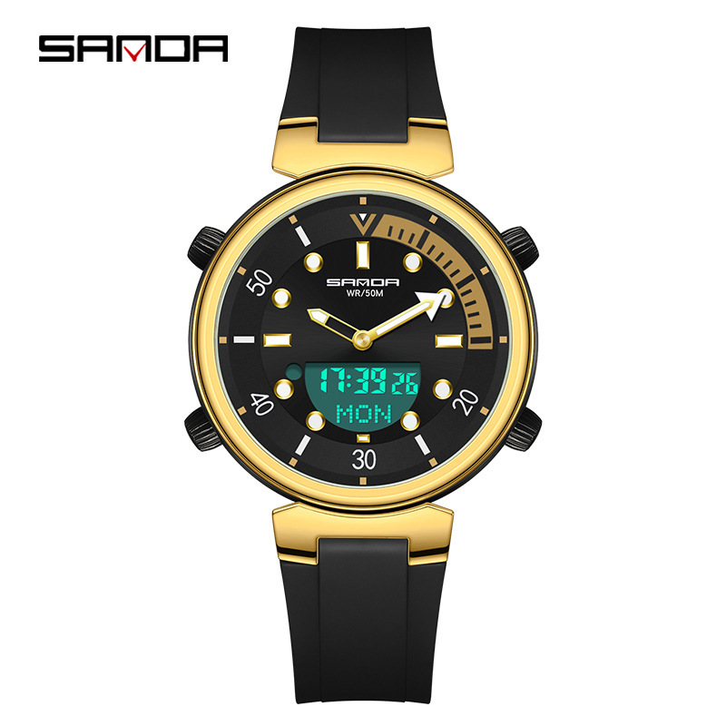 SANDA nuevo reloj de alarma de moda luminosa todo partido 3122 reloj electrónico multifuncional reloj para niños y niñas