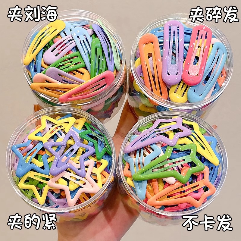 Niños dopamina color estrellas amor clip para el cabello niñas lindas clip para el cabello frontal lateral clip para el cabello