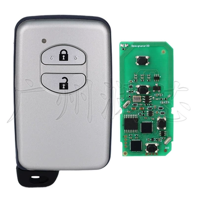 Applicable to Toyota Land Cruiser Kuloze Camry Prado 2/3/4 Key Smart Car Key A433/F433 (Car Keys) - applicable-to-a433-2-keys-silver-factory-key