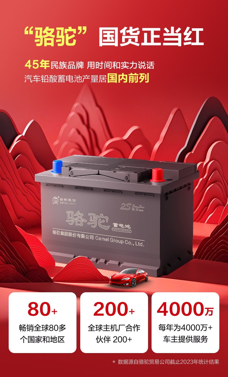 Suitable for Camel automobile battery L2400 for small cars, Volkswagen Sagitar, Lavida, Magotan, official original product