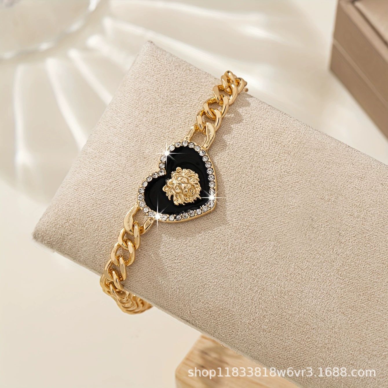 Ventas transfronterizas europeas y estadounidenses de cabeza de león de alto nivel de lujo pulseras de moda simple de verano joyas de pie de cadena de dama