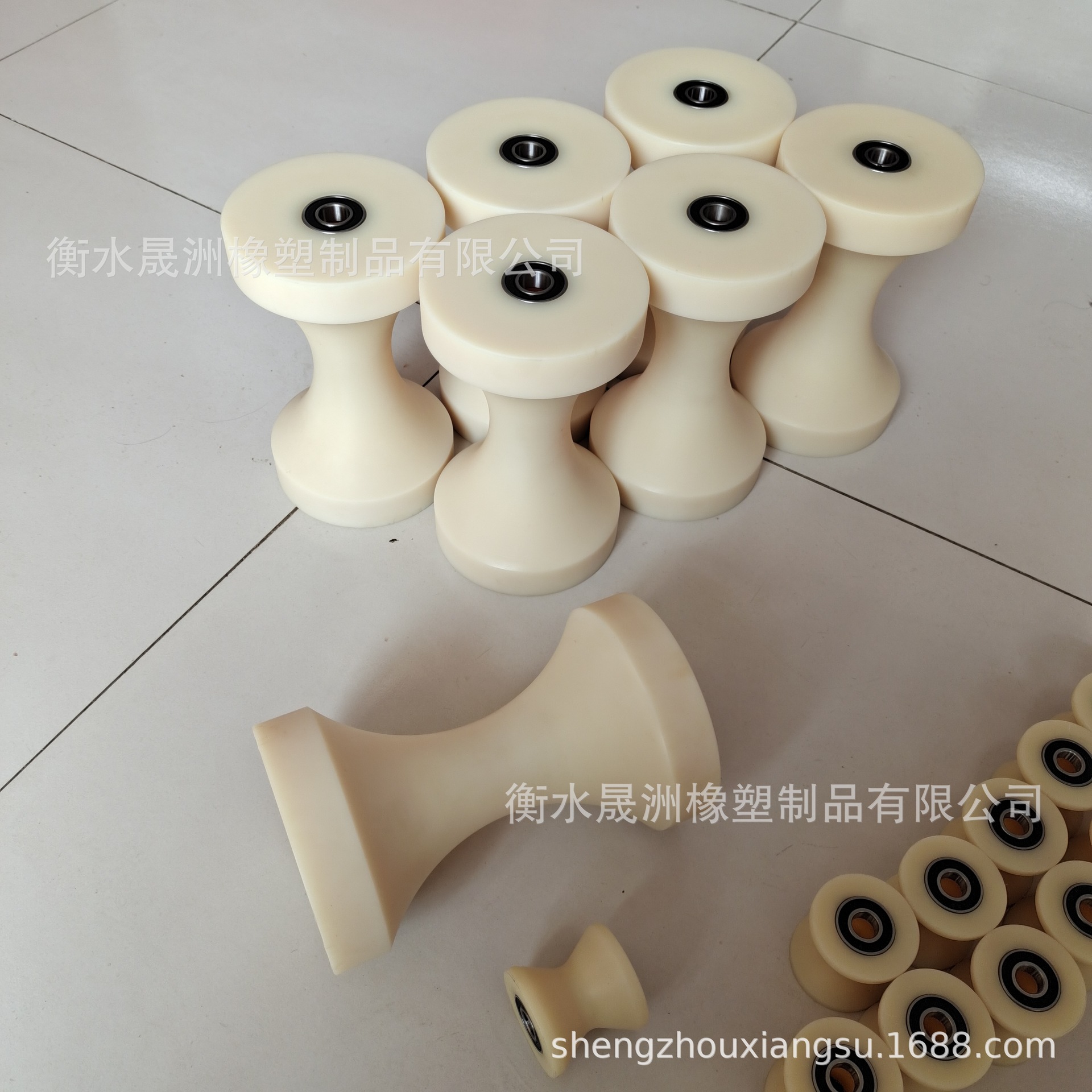 优质耐磨尼龙滚轮托滚U槽滑轮 电缆放线尼龙导轮 MC尼龙起重吊轮