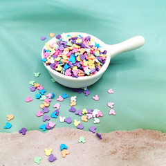 Candy-colored soft clay beads, soft clay pieces, edible playdough, cream glue, phone case, nail art DIY accessories, decorations, handmade materials