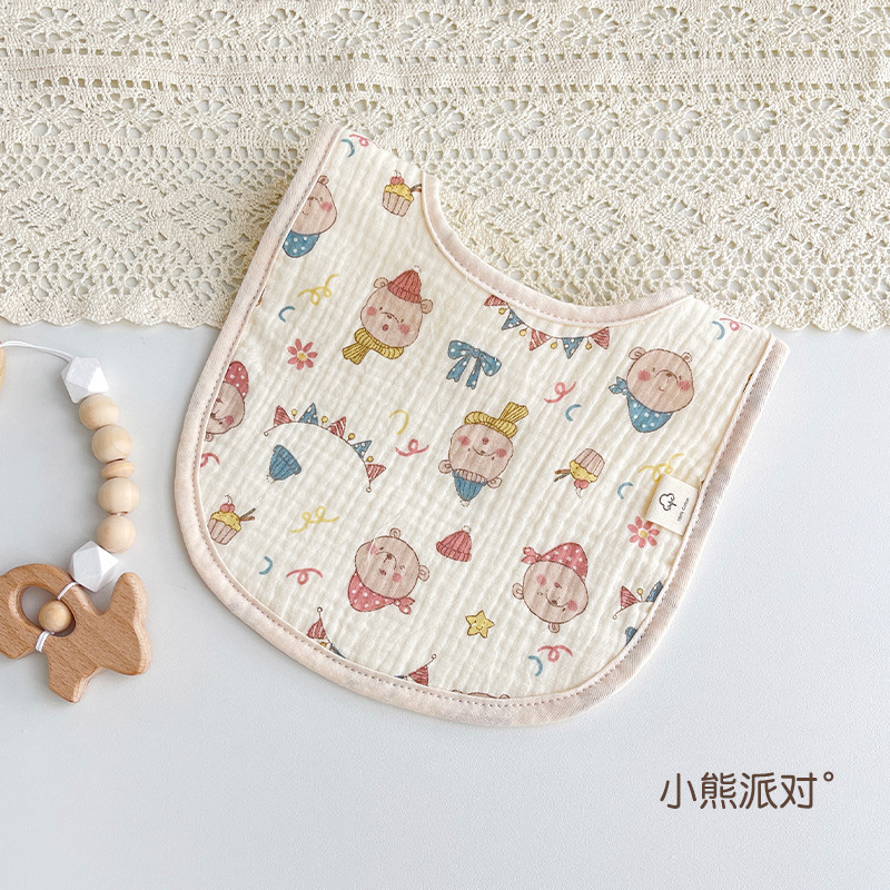 新型6層u型新生児口を囲む乳幼児の口タオル子供が食事をしている女性の赤ちゃんがミルクタオルを吐く|undefined