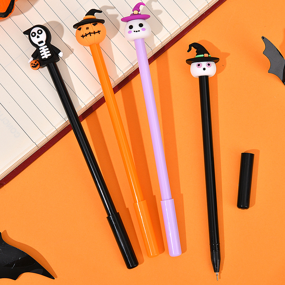 Serie de Halloween transfronteriza encantadora dibujos animados bolígrafo neutro creativo estudiantes papelería fantasma premios pequeños regalos bolígrafo al por mayor