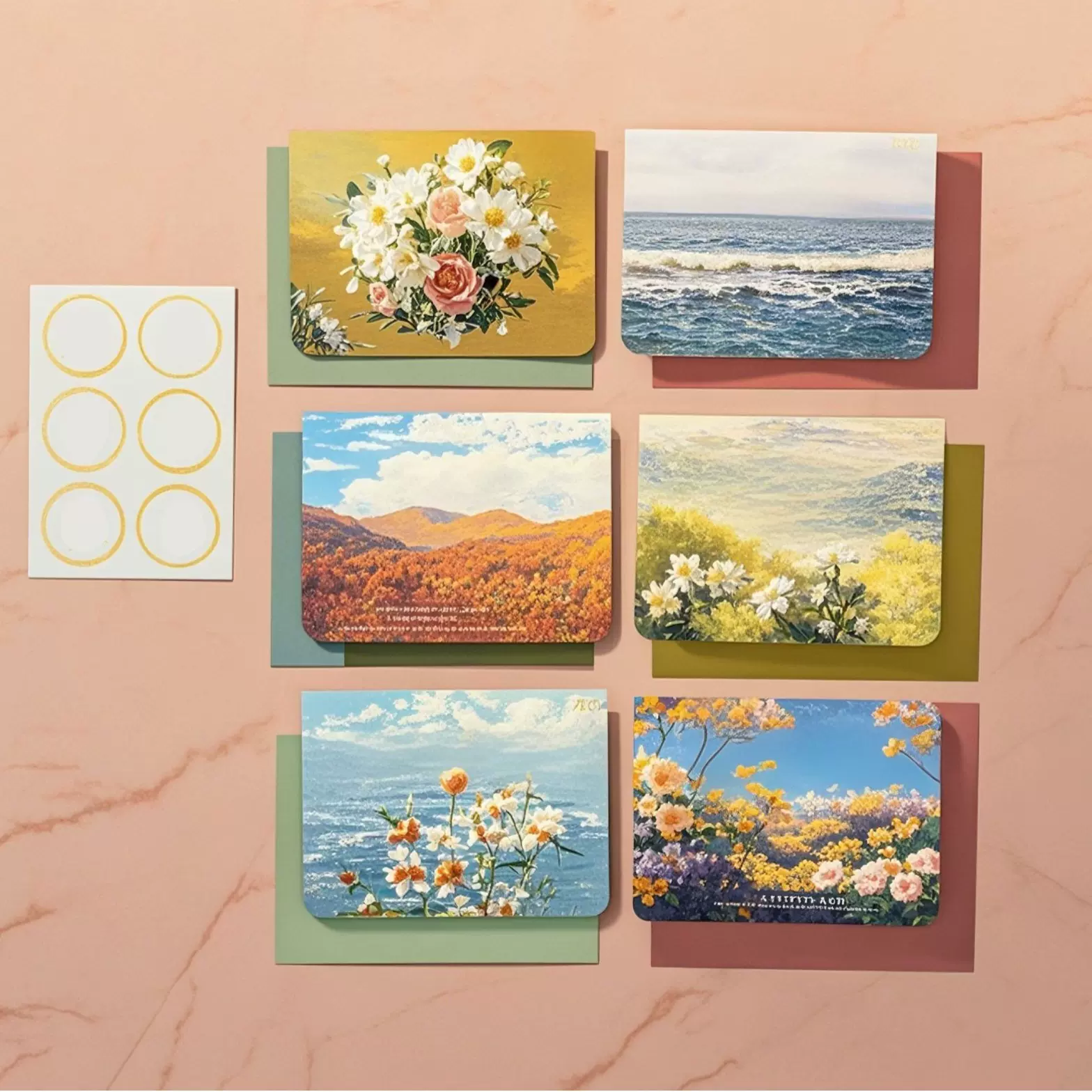 定制纸质空白吸塑包装卡头 印刷背卡彩卡定制自然风光风景明信片