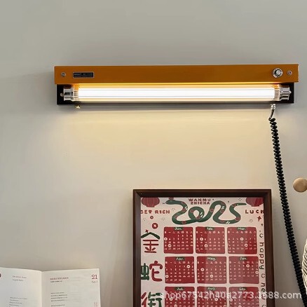 わびさびスタイル LED 中世風サンドサイドストリップストレージレトロ配線不要アートストリップライト雰囲気寝室の壁ランプ|undefined