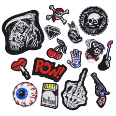 君樂境外15款外貿套裝組合刺繡布貼 patch套裝熱賣diy補丁貼