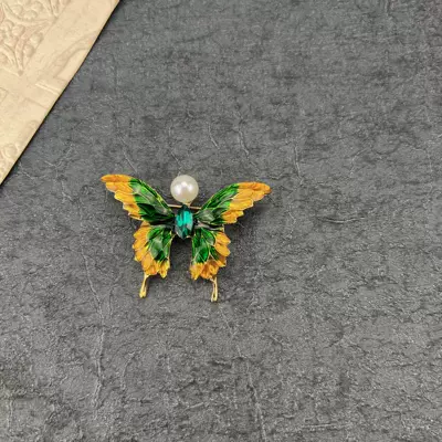 Yaxa sancaqları: Vintage Painting Brooch - style-11