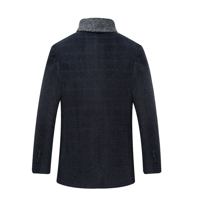 Cappotto spesso di lana di mezza età, di media lunghezza, da uomo, tendenza moda invernale_voghion.com