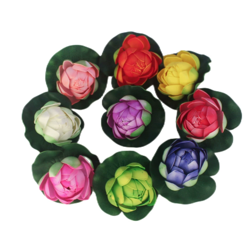 Лотос имитация цветок лист лотоса бассейн декоративный ландшафтный дизайн поддельный цветок вода Лотос аквариум плавающий пластиковый реквизит в воде