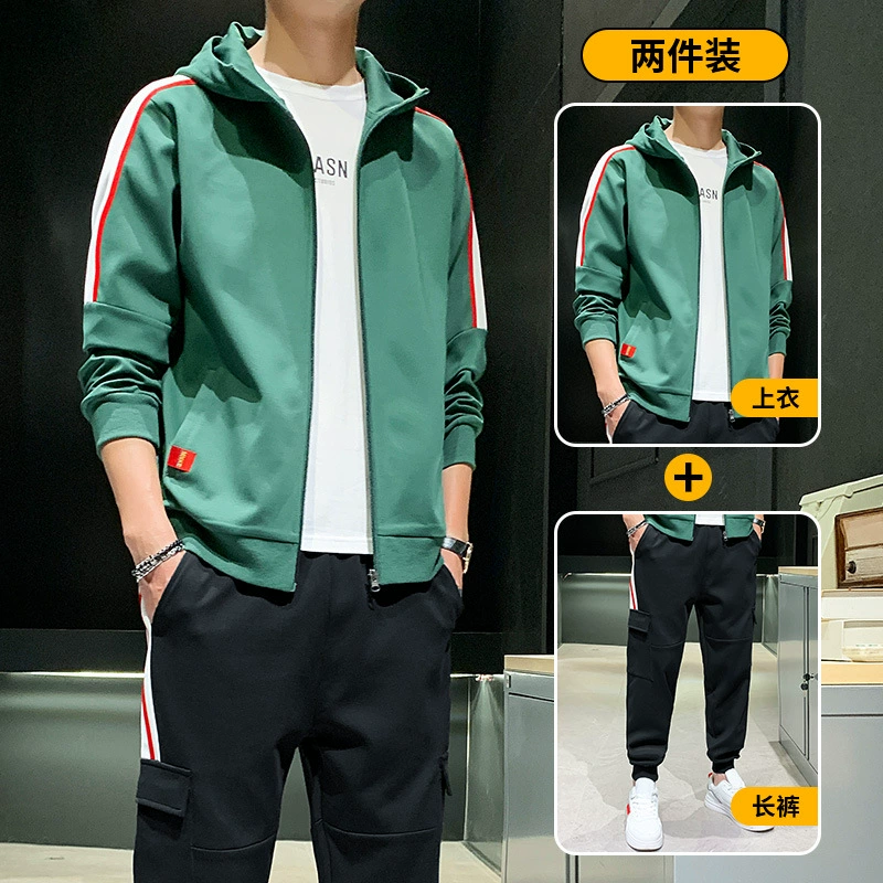 Новый весенне-осенний мужской спортивный повседневный костюм IMS Куртка Кардиган Куртка с капюшоном бейсбольная одежда свитер костюм