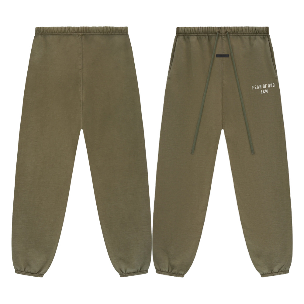 24FW otoño nuevo FOG ESSENTIALS letras impresión de cordón de tracción pantalones deportivos casuales para hombres