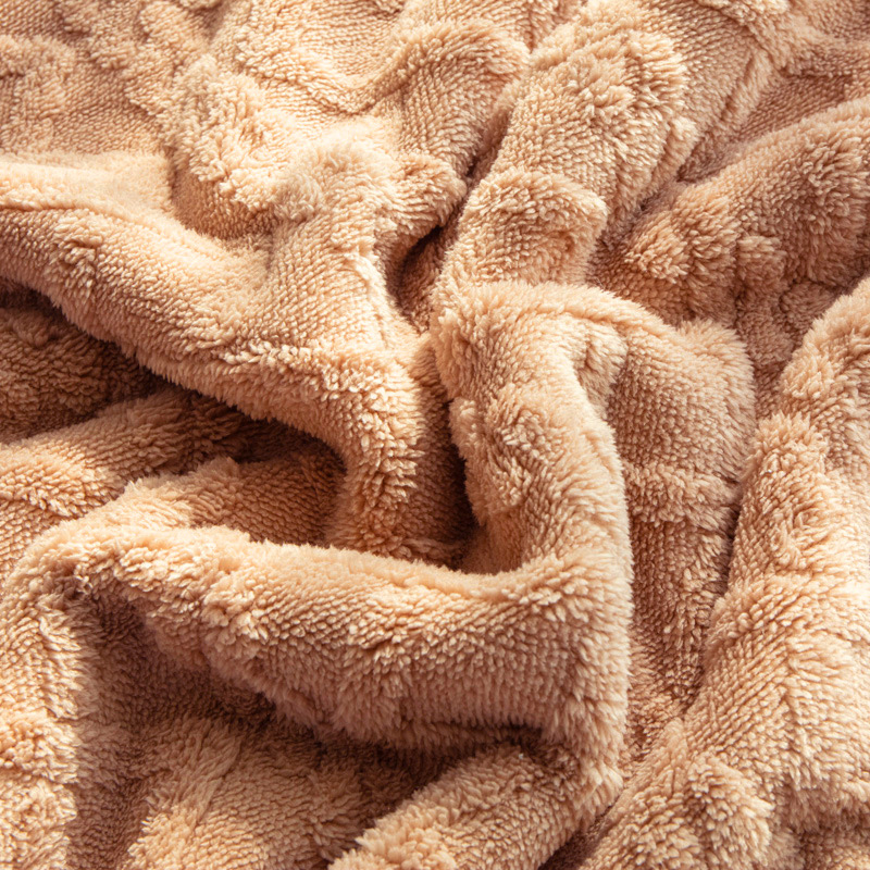 Nueva torre de terciopelo manta de lana de cordero engrosada Otoño e Invierno manta de aire acondicionado manta de siesta de color sólido al por mayor manta de hombro