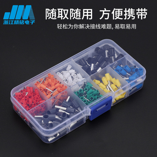400pcs tubular terminal block set VE European tubular terminal block combination boxed cold-pressed terminal block