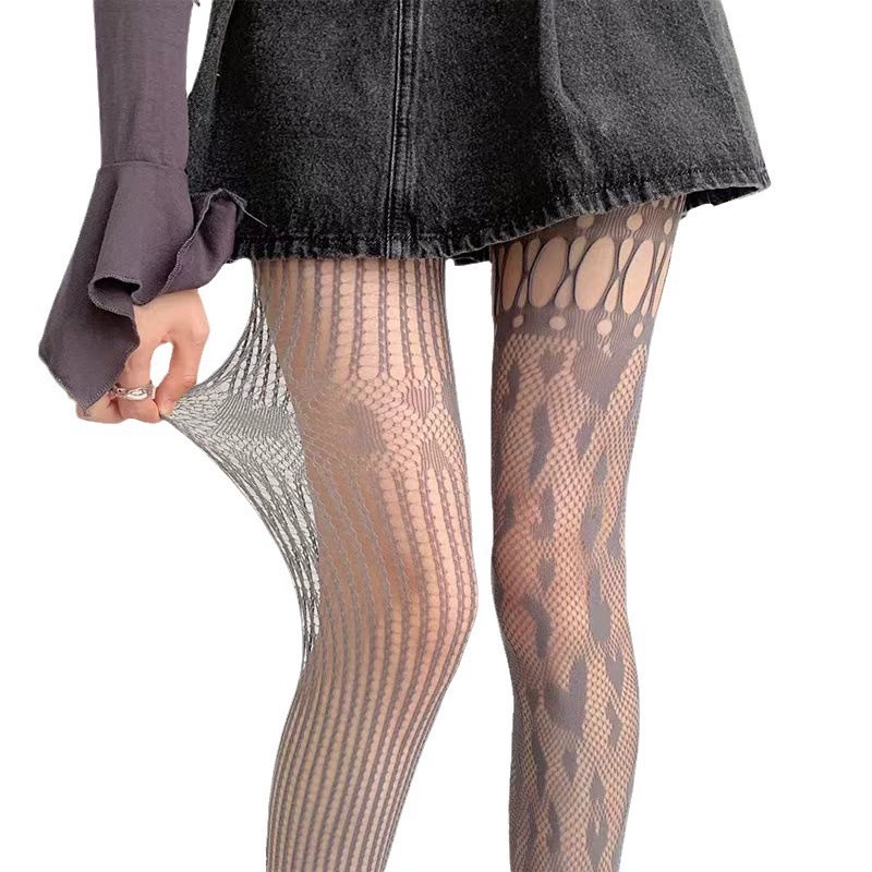 Summer Retro Tights (Women) — Lace Fishnet, One Size, Multiple Patterns