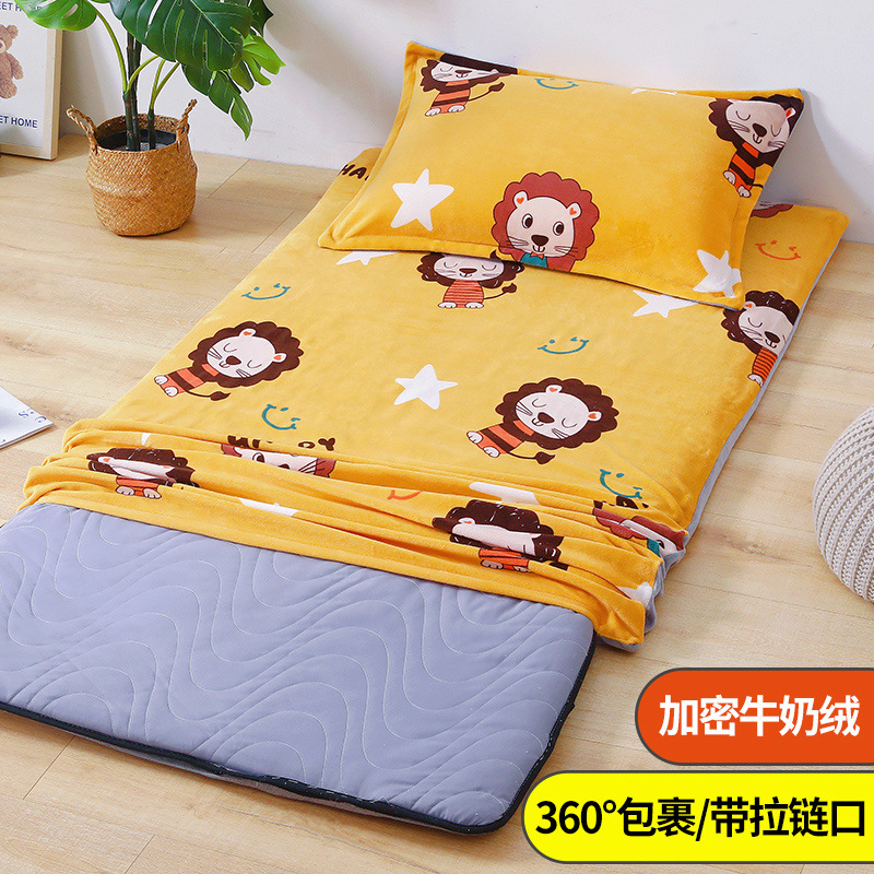 Cubierta de colchón Cubierta de colchón individual de dormitorio de estudiantes Cubierta de edredón pequeño de terciopelo de leche Cubierta de colchón de cama de invierno de terciopelo de coral 0,8x1,9 m