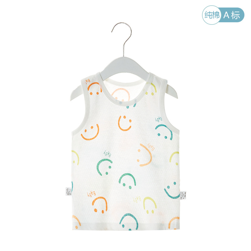 Chaleco de bebé recién nacido Chaleco de verano puro algodón bebé superior niños y niñas vientre protección delgada ropa de verano