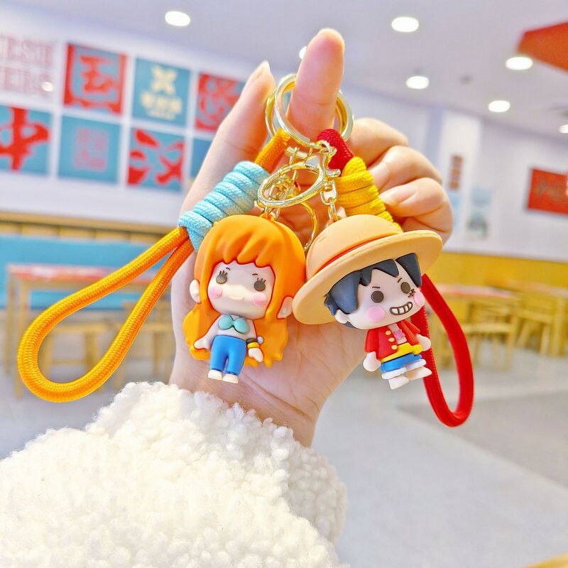 New Cartoon Q-Style Cute Pirate Keychain, Adorable Luffy and Chopper Pendant, Car Keychain, Claw Machine Gift New Cartoon Q-Style Cute Pirate Keychain, Adorable Luffy and Chopper Pendant, Car Keychain, Claw Machine Gift