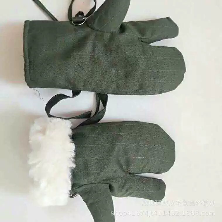 Зимние теплые перчатки с тремя пальцами, Интегрированные мягкие перчатки из овечьего меха, мужские и женские зимние уличные теплые перчатки