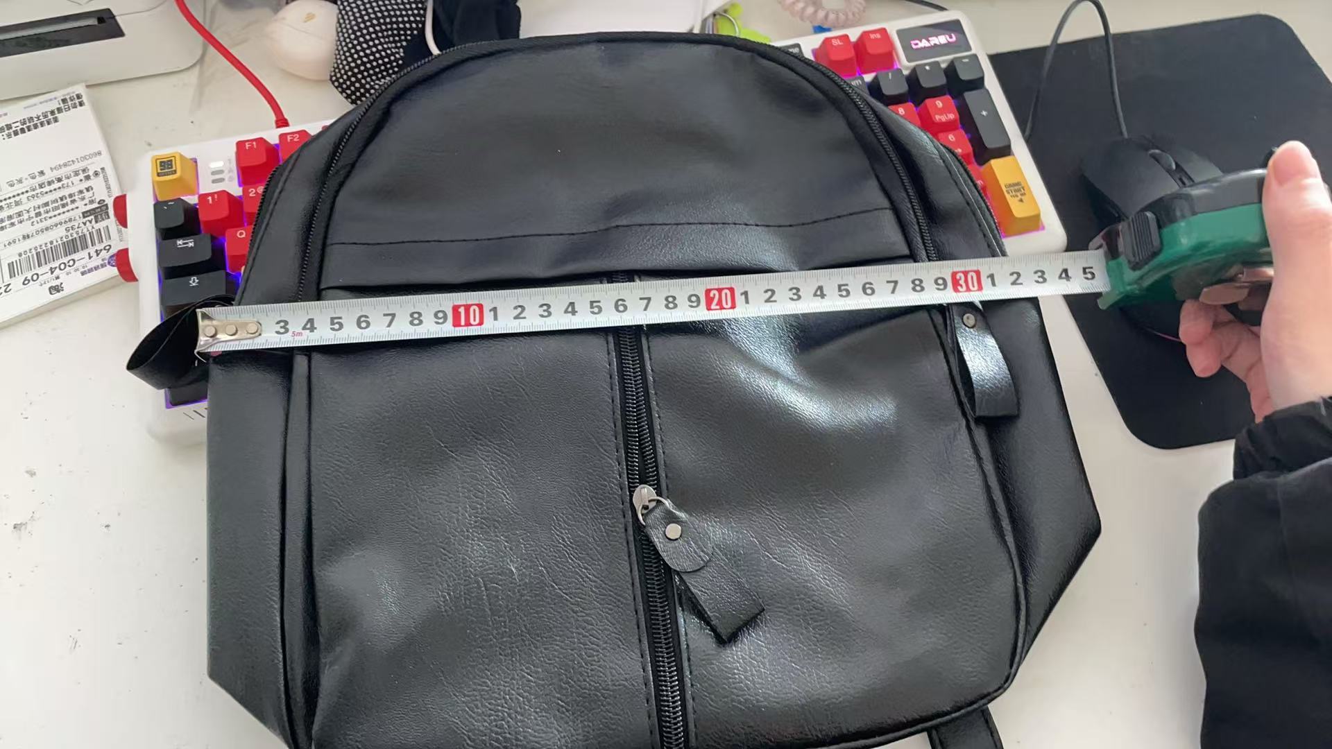 Women's Backpack Korean Style Fashionable PU Soft Leather Trendy Bag Simple Black Casual Backpack Single Shoulder Crossbody Bag