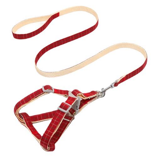 Pet New Dog Harness Dog Walking Leash Pet Dog Striped Plaid Harness Dog Rope Pet Leash