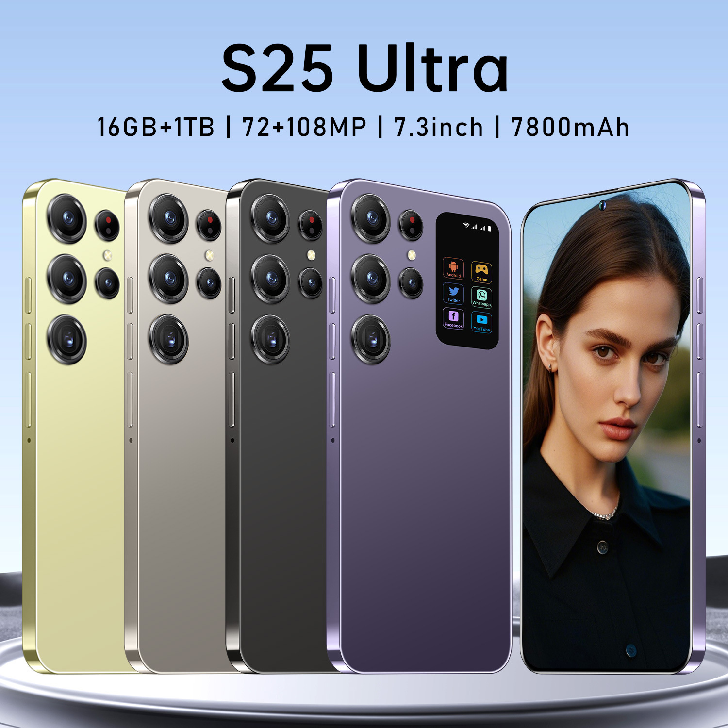2025新款S25 Ultra 7.3寸跨境16GB+1TB 支持快充安卓智能手机批发