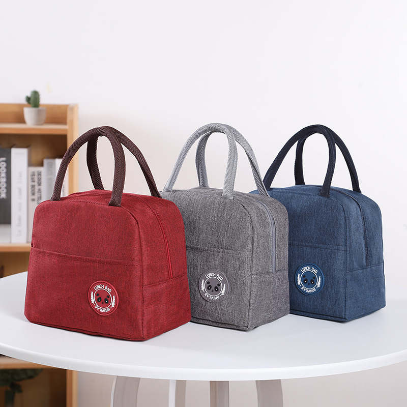 Cationic Aluminum Foil Insulated Lunch Bag, Ice Pack, Student Portable Foldable Lunch Box Bag