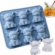 �羳��Ʒ Highland Cow Ice Cube Mold ����ߵ���ţ���Kģ��