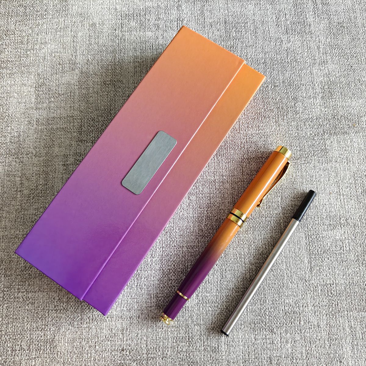 Business gift neutral pen, black ink pen, office stationery, multi-color metal touch screen signature pen with logo and hollow pen clip