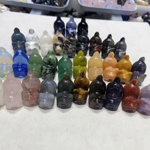 热销3公分左右天然半宝石水晶趴猫雕刻件设计款生日礼物伴手礼