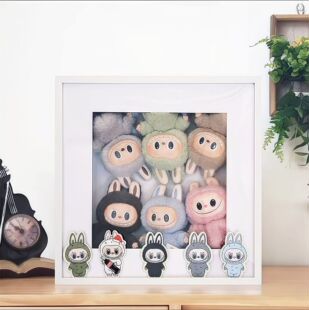 Little Red Book Square Detachable Inner Frame Real Glass Rag Cloth Blind Box Storage Photo Frame Doll Toy Display Box