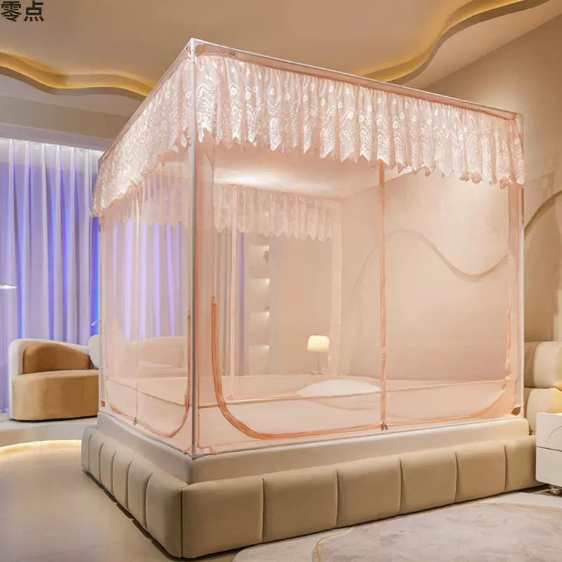 防摔蚊帐家用卧室2025新款免安装蒙古包全底婴儿防止掉床儿童帐篷
