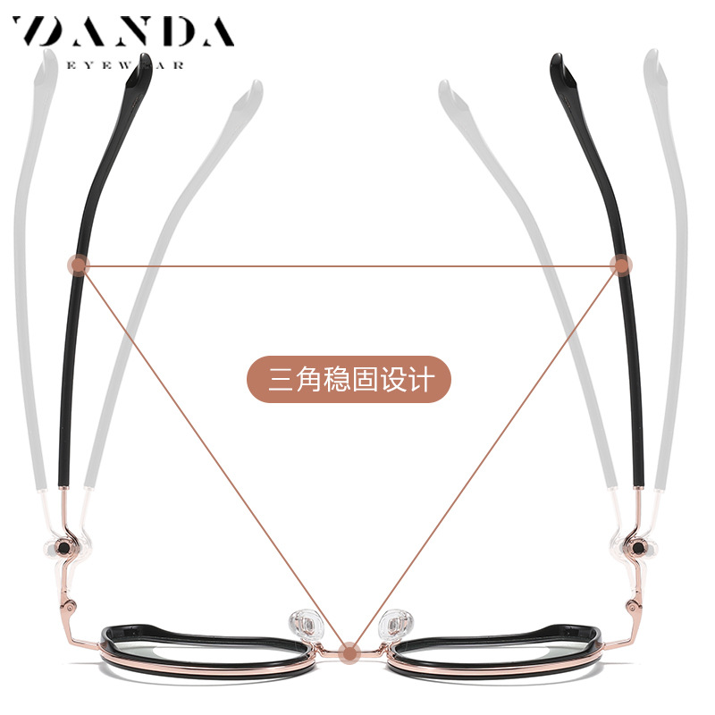 Wanda nuevo Marco de las gafas de las mujeres gafas lisas de moda de los hombres TJ817 Libro Rojo Mismo estilo miopía anti-azul gafas de luz