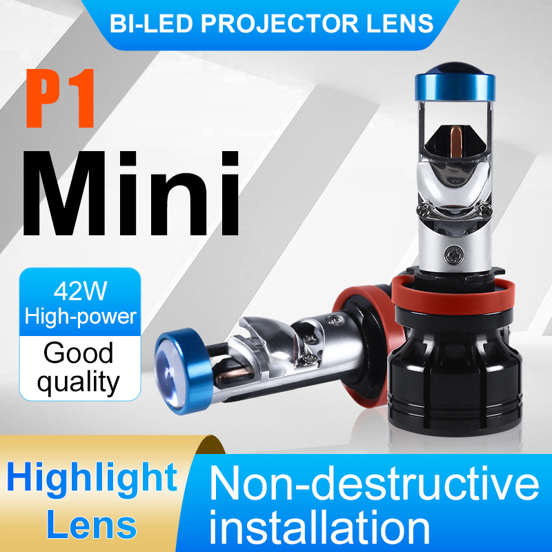 New A80 car LED headlight dual light lens Y9 Mini small lens fish eye lamp H4H7H1190059006