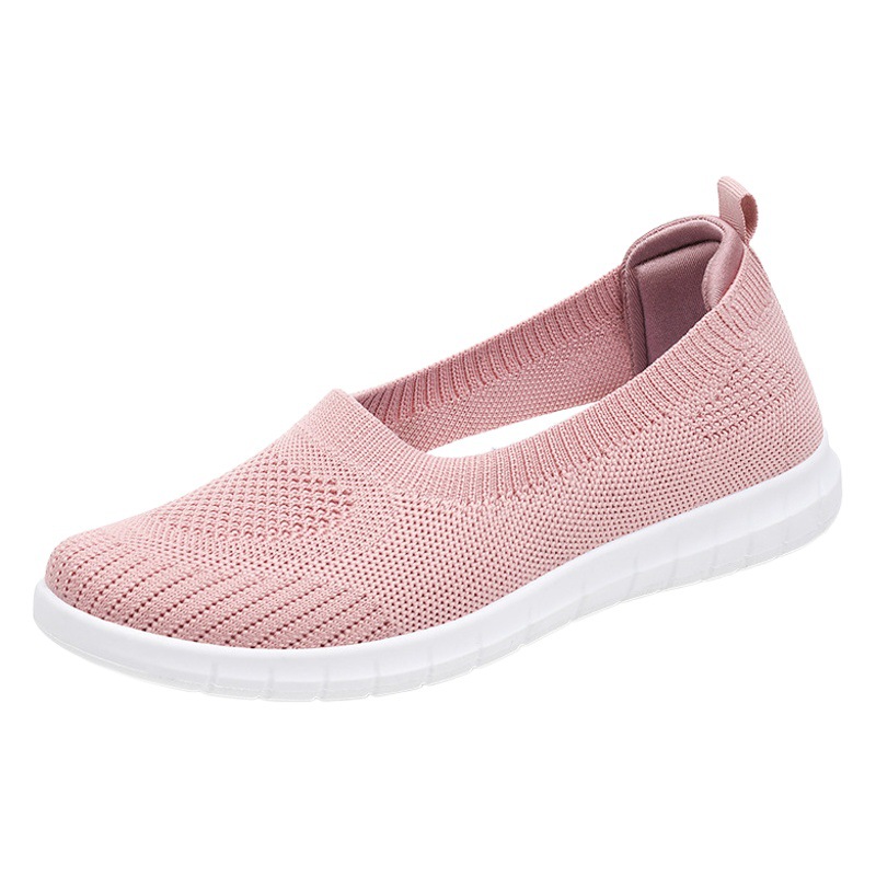 Zapatos de tela para mujer, zapatos de verano sin cordones, zapatos planos, zapatos casuales transpirables de suela blanda, zapatos para mamá, de tacón plano, transpirables y cómodos